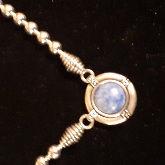 Vintage estate! Sterling silver and lapis 2 in one necklace - Picture 2 of 9